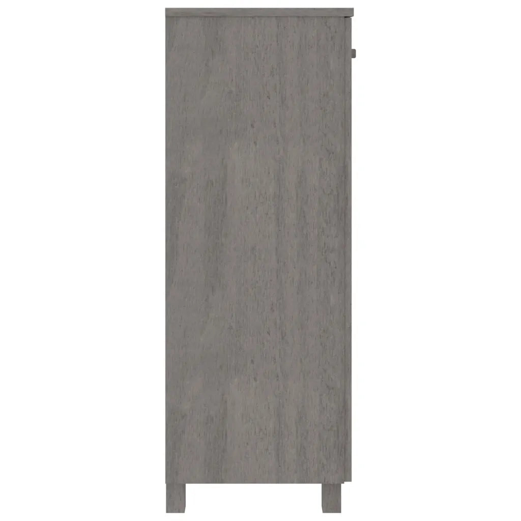 Scarpiera HAMAR Grigio Chiaro 85x40x108 cm in Legno di Pino 340519