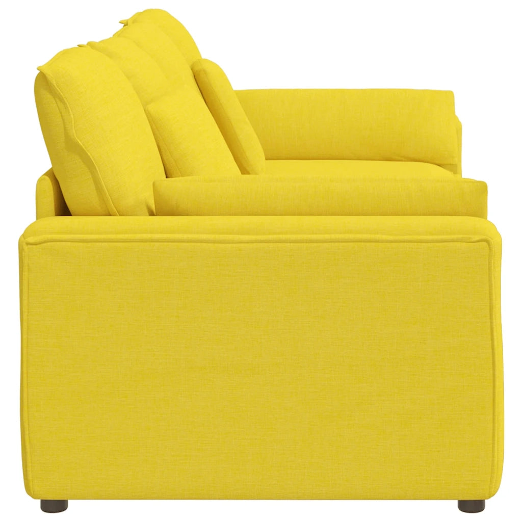 Divano Modulare con Cuscini Giallo Chiaro CFW6479334