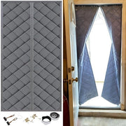 Sistema di protezione dal freddo per porte - Magnetico - Isolante - Impermeabile - Resistente al vento - Foderato con fibra di cotone e poliestere