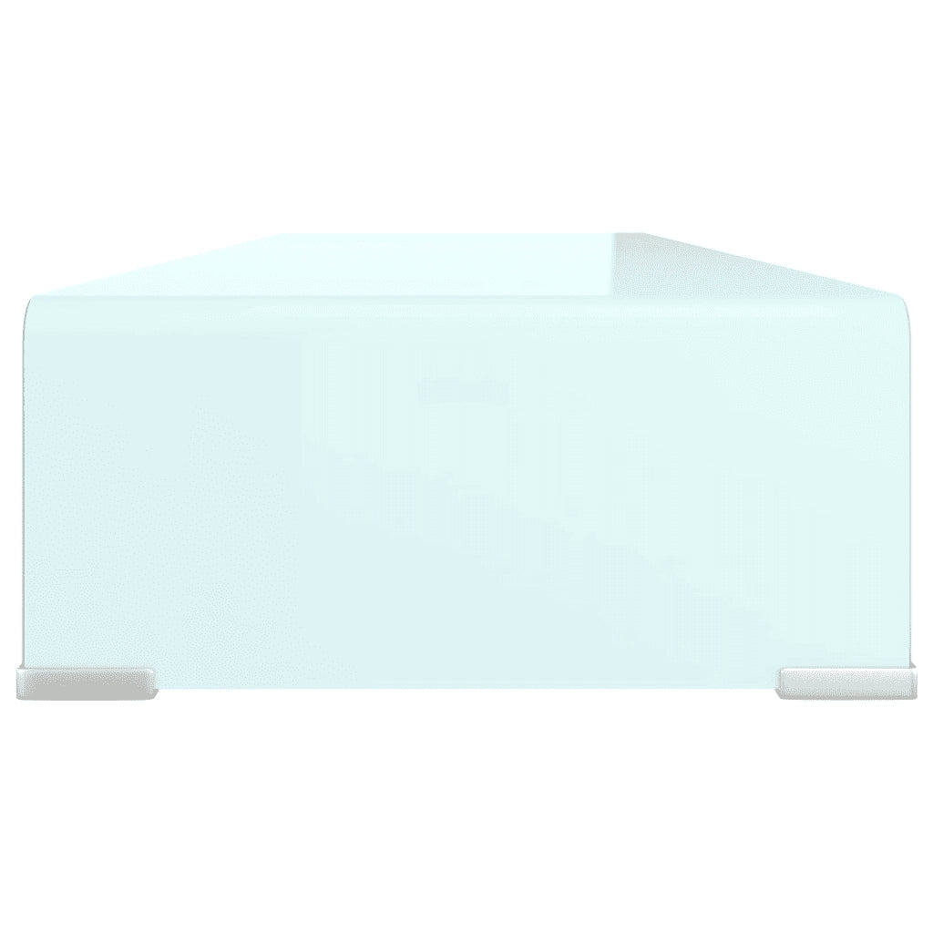 Supporto TV / Rialzo Monitor in Vetro Verde 90x30x13 cm 244146