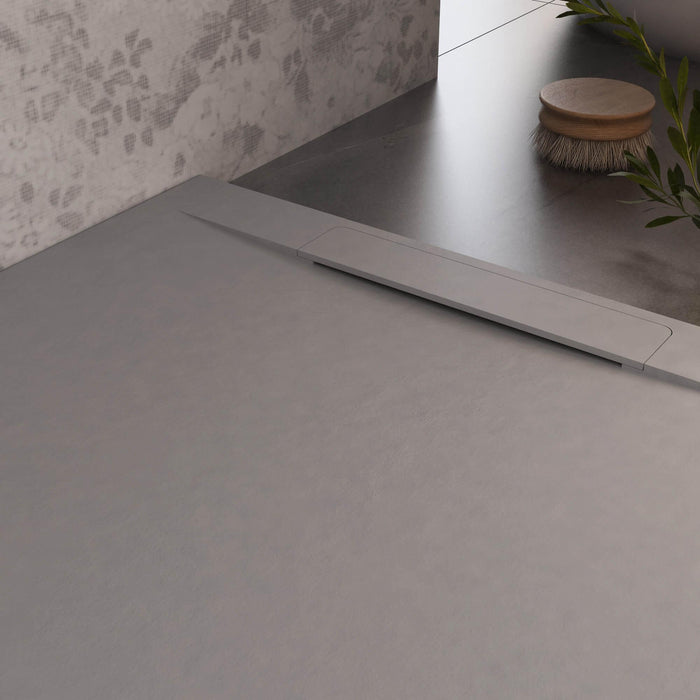 Piatto Doccia in Pietra 90x140 cm Bonussi Ardesia Calcutta Grigio Chiaro