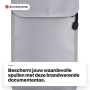 Tas di protezione contro gli incendi - 11"x7" - Chiusura a zip - Doppia imbottitura - 100% sicuro - Tas di protezione per documenti