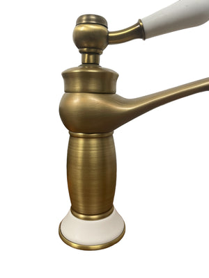 Miscelatore bidet bronzo ottone antico con ceramica