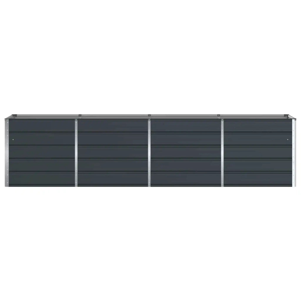 Fioriera Antracite 320 x 80 x 75 cm Acciaio
