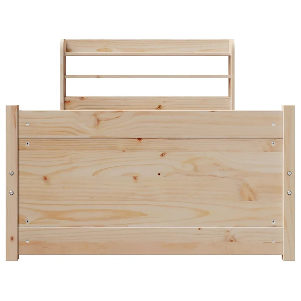 Giroletto con Testiera 75x190 cm in Legno Massello di Pino
