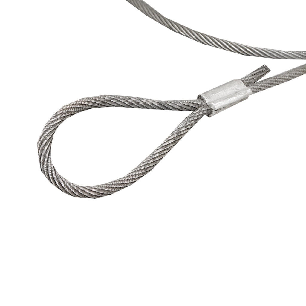Cavo/fune in acciaio per verricello con spessore di 12 mm e lunghezza di 3 m, gancio e anello per il traino o il sollevamento
