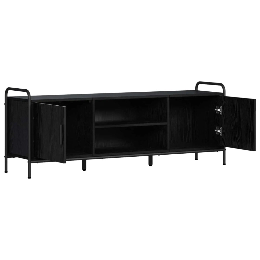 Mobile TV 133 x 33 x 50 cm Rovere Nero Legno ingegnerizzato 8013716