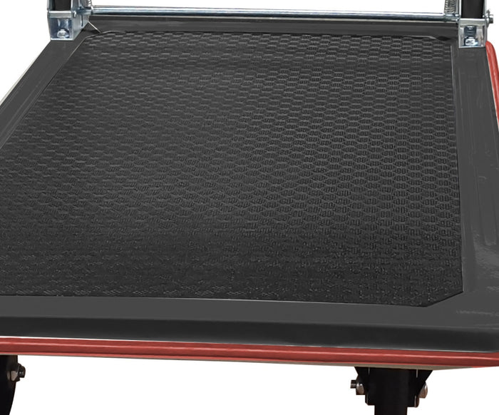 Fenixshop24 Carrello da trasporto pieghevole con piattaforma e ruote girevoli a 360°- carichi fino a 200 Kg - struttura in acciaio.