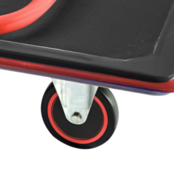 Fenixshop24 Carrello da trasporto pieghevole con piattaforma e ruote girevoli a 360°- carichi fino a 200 Kg - struttura in acciaio.