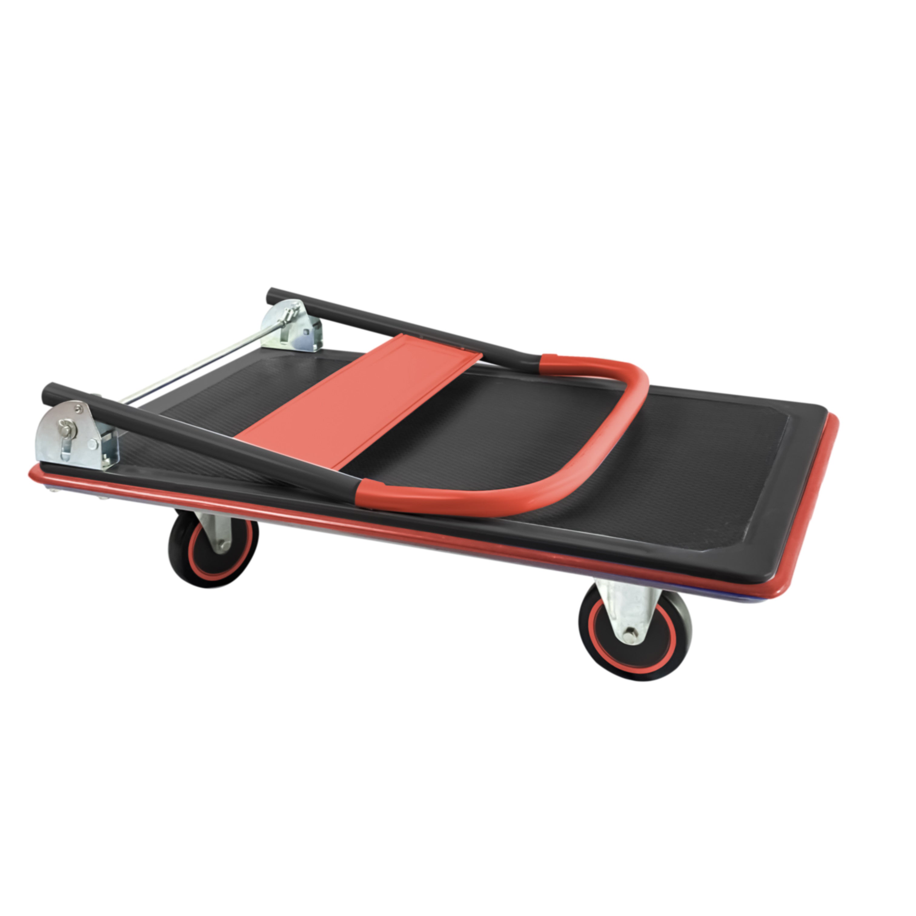 Fenixshop24 Carrello da trasporto pieghevole con piattaforma e ruote girevoli a 360°- carichi fino a 200 Kg - struttura in acciaio.