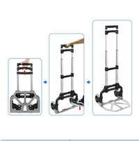 Fenixshop24 Carrello da trasporto pieghevole con struttura in alluminio per carichi fino a 75 Kg - ruote scorrevoli - manico telescopico