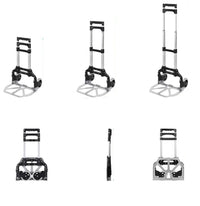 Fenixshop24 Carrello da trasporto pieghevole con struttura in alluminio per carichi fino a 75 Kg - ruote scorrevoli - manico telescopico