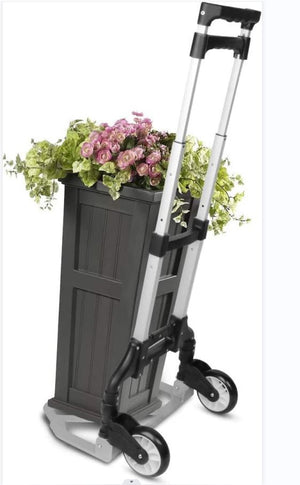 Fenixshop24 Carrello da trasporto pieghevole con struttura in alluminio per carichi fino a 75 Kg - ruote scorrevoli - manico telescopico