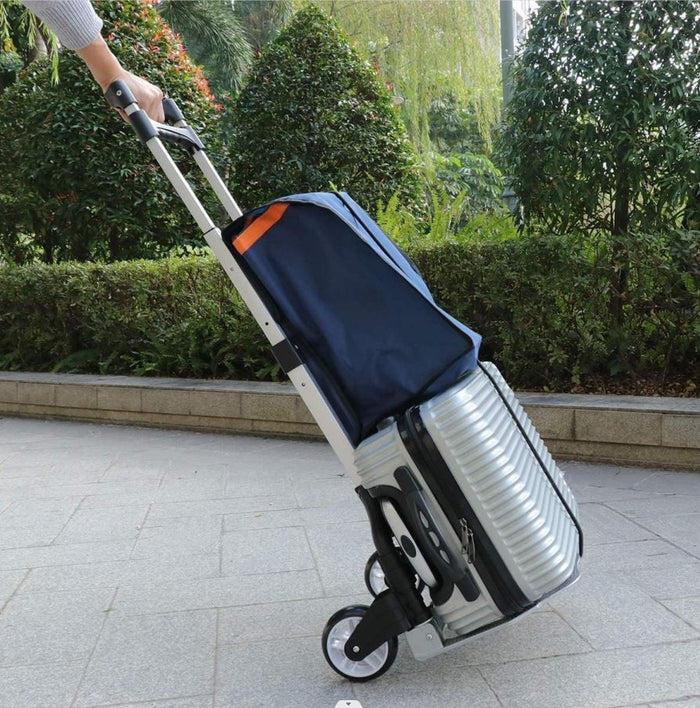 Fenixshop24 Carrello da trasporto pieghevole con struttura in alluminio per carichi fino a 75 Kg - ruote scorrevoli - manico telescopico