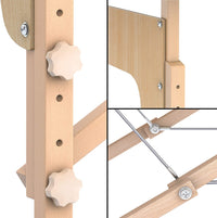 FENIXSHOP24 LETTINO MASSAGGIO PROFESSIONALE 2 ZONE - LETTINO MASSAGGI,LETTINO ESTETISTA FISIOTERAPIA,TATTOO, IN LEGNO PORTATILE RICHIUDIBILE COD-12 (NERO)