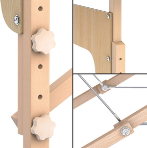 FENIXSHOP24 LETTINO MASSAGGIO PROFESSIONALE 2 ZONE - LETTINO MASSAGGI,LETTINO ESTETISTA FISIOTERAPIA,TATTOO, IN LEGNO PORTATILE RICHIUDIBILE COD-12 (NERO)