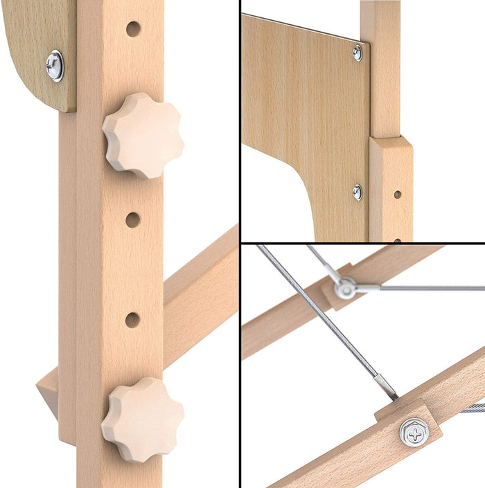 FENIXSHOP24 LETTINO MASSAGGIO PROFESSIONALE 2 ZONE - LETTINO MASSAGGI,LETTINO ESTETISTA FISIOTERAPIA,TATTOO, IN LEGNO PORTATILE RICHIUDIBILE COD-12 (NERO)