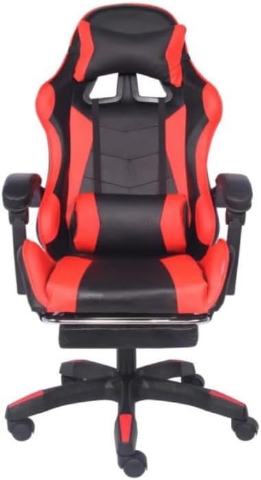 FENIXSHOP24 Sedia/Poltrona Gaming Ergonomica Reclinabile con Poggiapiedi Poggiatesta e Supporto Lombare Braccioli X Gamer da Scrivania con Ruote Girevoli HLD-920 (ROSSO)