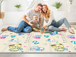 Tappeto Gioco Bambini Neonati impermeabile Pieghevole e reversibile 180 x 150 x 1 -- FD024-