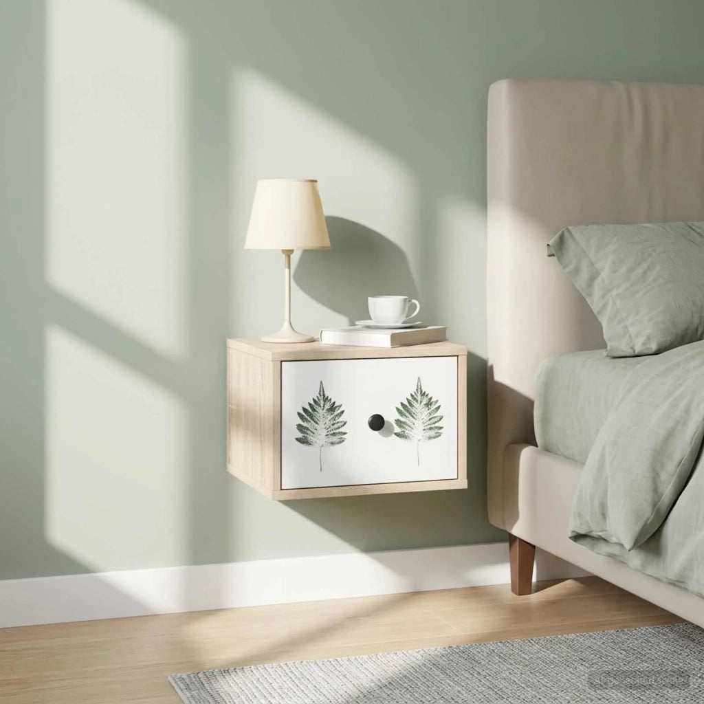 Mobiletto da comodino a parete HANAU Rovere Sonoma 8007493