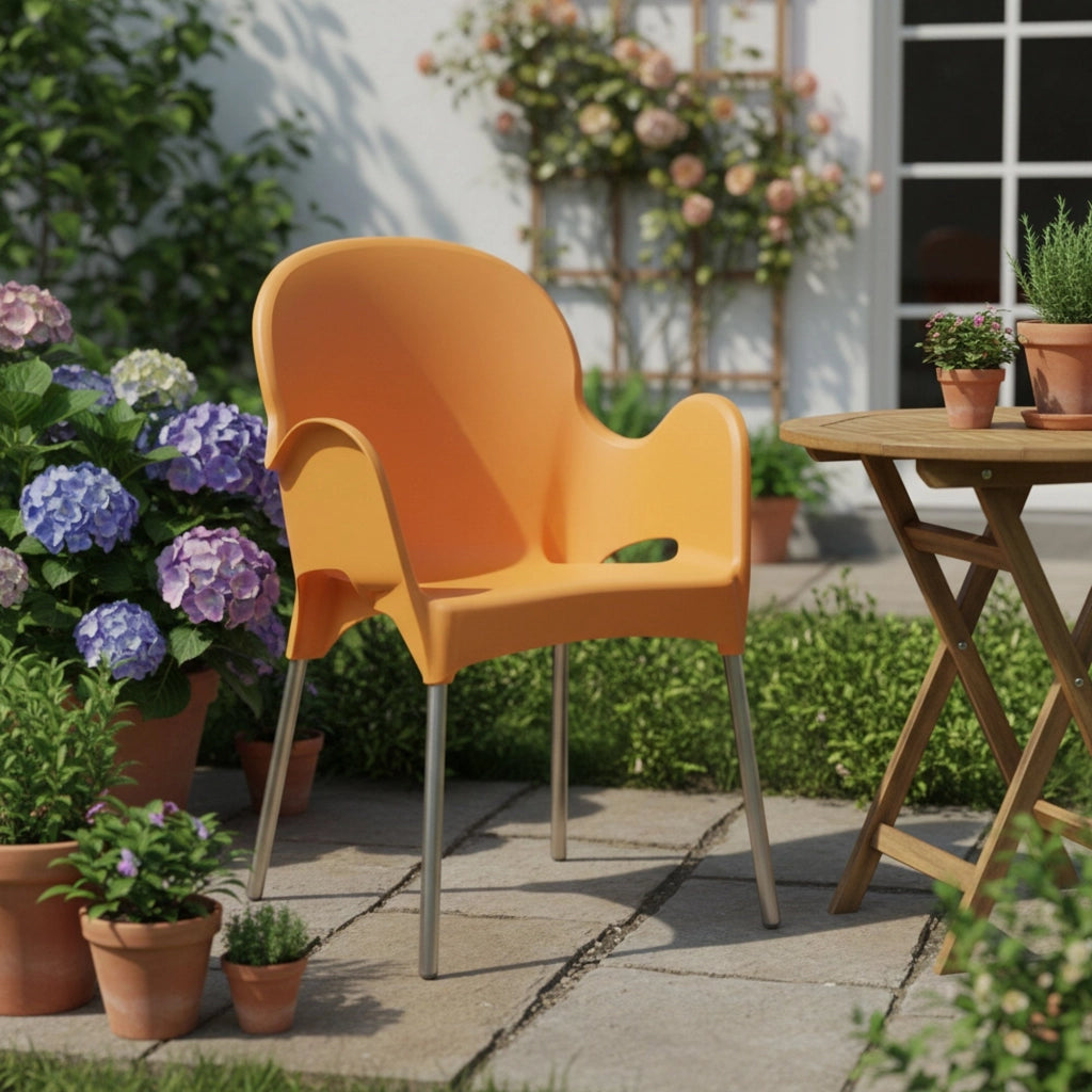 Vashti, Sedia da Esterno una Sedia Made in Italy, Arancione