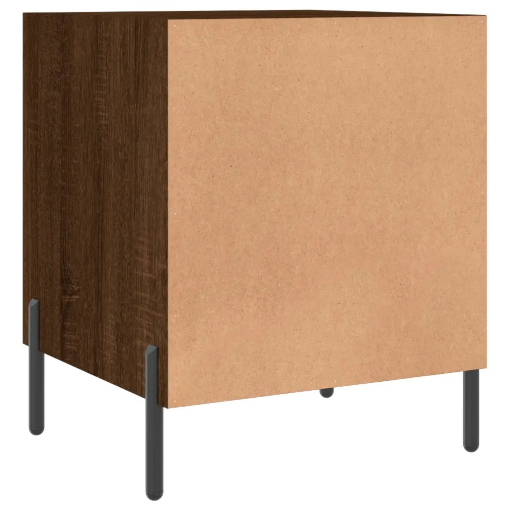 Set di 2 Comodini | Armadio da Notte | Mobiletto da notte Rovere Marrone 40x40x50 cm in Legno Multistrato