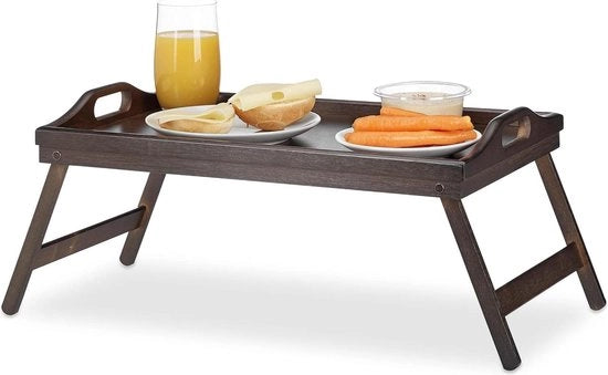 Tavolo da lavoro pieghevole con maniglie e bordo alto - HBD: 22 x 615 x 30 cm - Materiales bambù - Tavolo da lavoro con ciotola