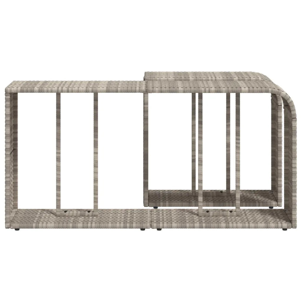 Scaffali Portaoggetti 2 pz Grigio Chiaro in Polyrattan CFW2932440