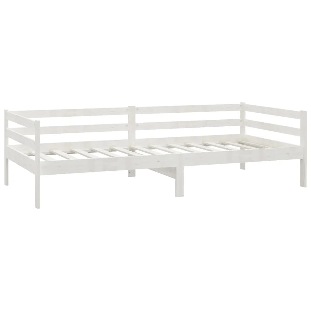 Divano letto | Sof¨¤ letto | Letto singolo con Materasso 90x200 cm Bianco in Legno di Pino