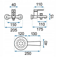 Rubinetto Da Vasca Rea Buzz Black
