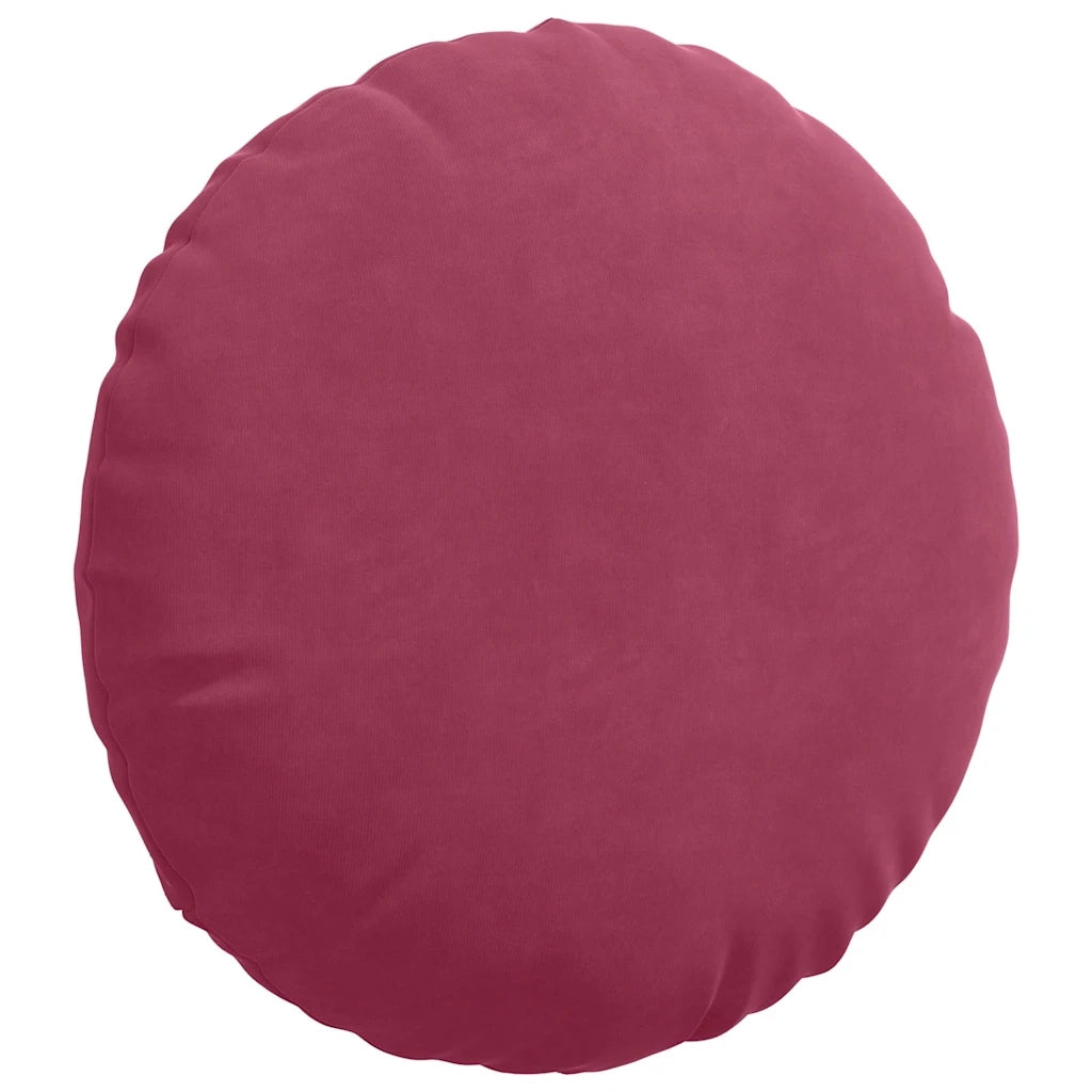 Cuscini per Seduta 2 pcs Rosso Vino Ø 40 x 13 cm Velluto