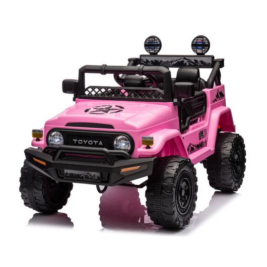 Tecnobike Shop Auto Macchina Elettrica per Bambini Toyota Fj Cruiser Ride-on 12V-Rosa