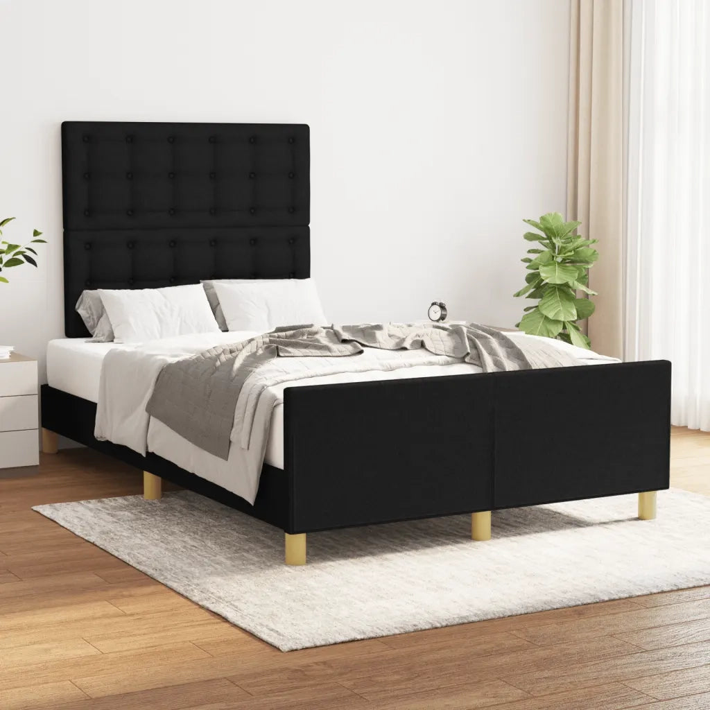 Giroletto senza Materasso Nero 120x190 cm in Tessuto 3270543