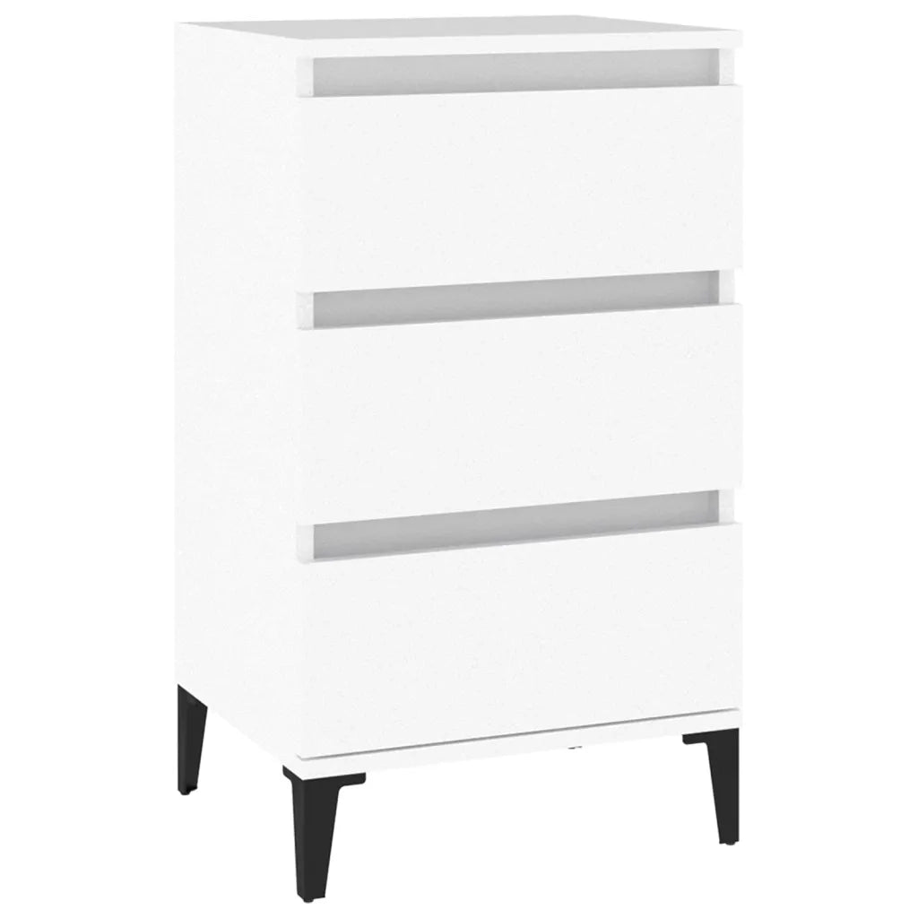 Comodino Bianco 40x35x70 cm in Legno Multistrato 819668