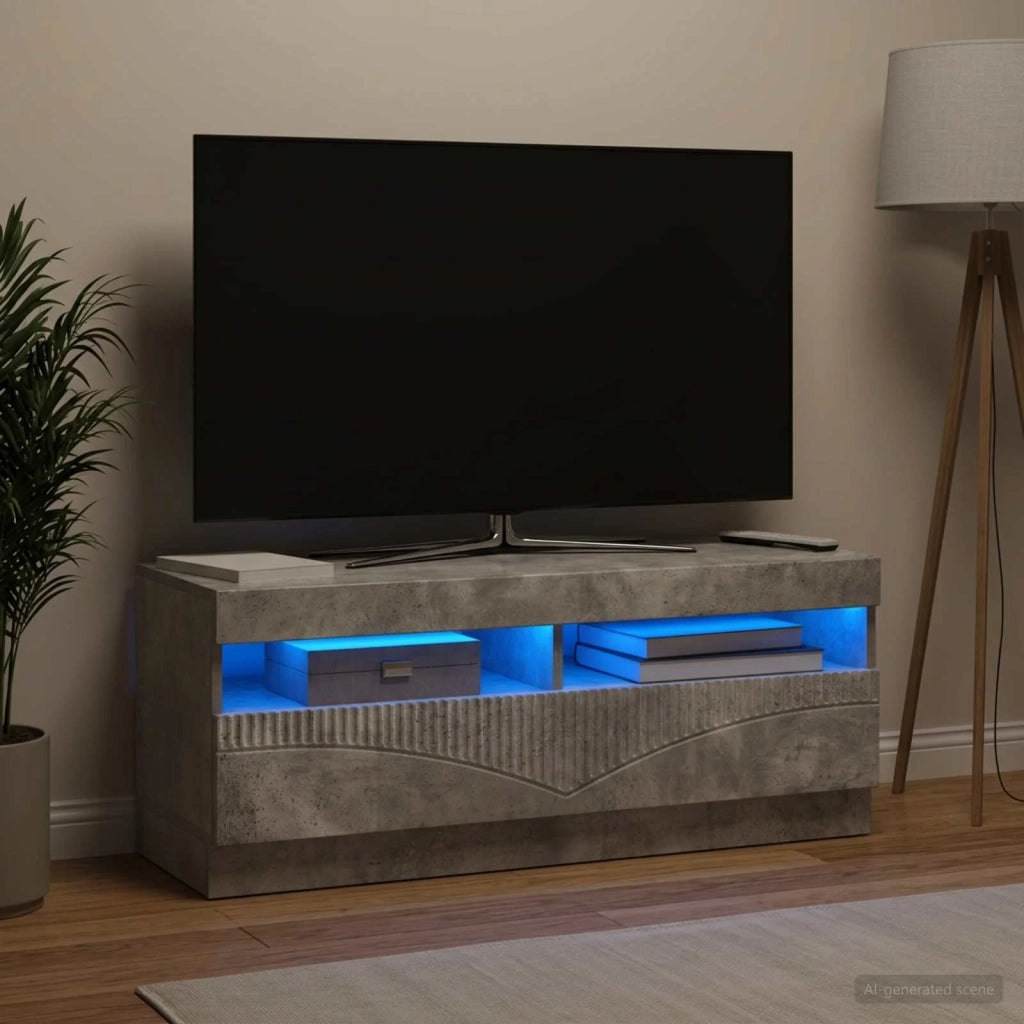Mobile TV LED Grigio Cemento Legno ingegnerizzato 897428