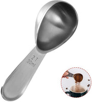 Set di misure per caffè in acciaio inox - 30 ml - Set di misure - Antiruggine - Manico con decorazioni - Per caffè macinato