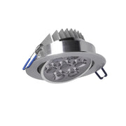 Faretto da incasso orientabile con vetro trasparente 7w 3000K luce calda