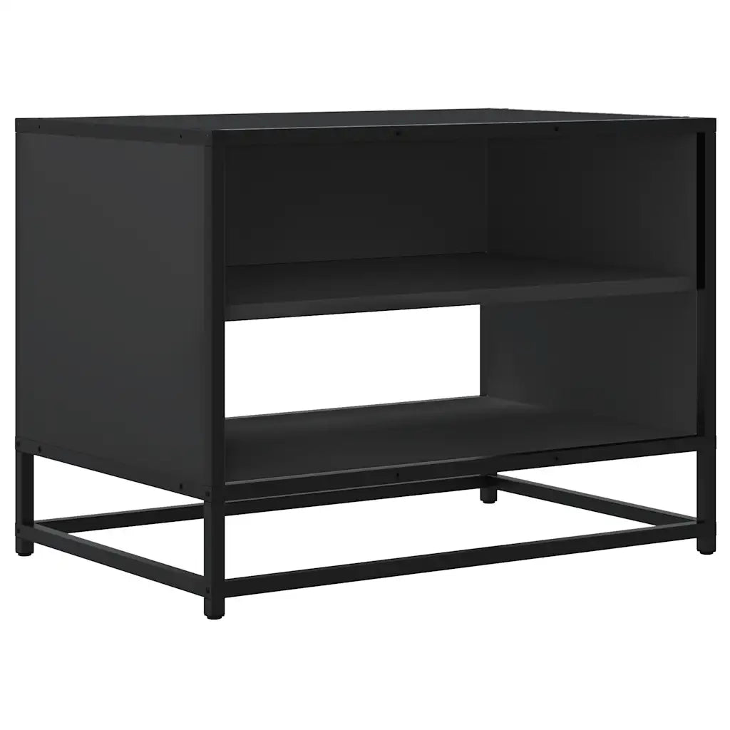 Mobile TV | Armadietto TV | Mobile Porta TV Nero 61x40x46 cm in Truciolato e Metallo