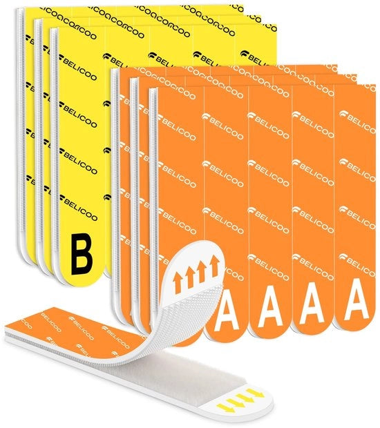 Strisce di Adesivo Extra Resistenti 30 Pari (60 Strisce, Dimensione XL), Strisce per Affissione di Foto senza Forare, Adesivo a Doppia Faccia Autoadesivo, Adatto per Cornici Fotografiche & Decorazioni