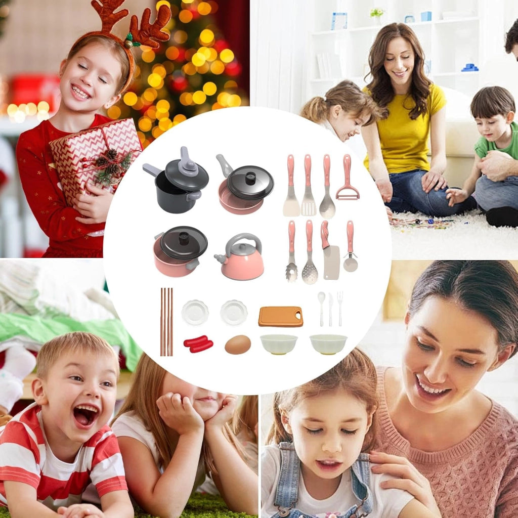 Set utensili da cucina giocattolo 28 pezzi per bambini