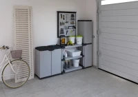 MONGARDI Scaffale in resina PVC 3 ripiani portata 80 Kg,  80x40x85 cm