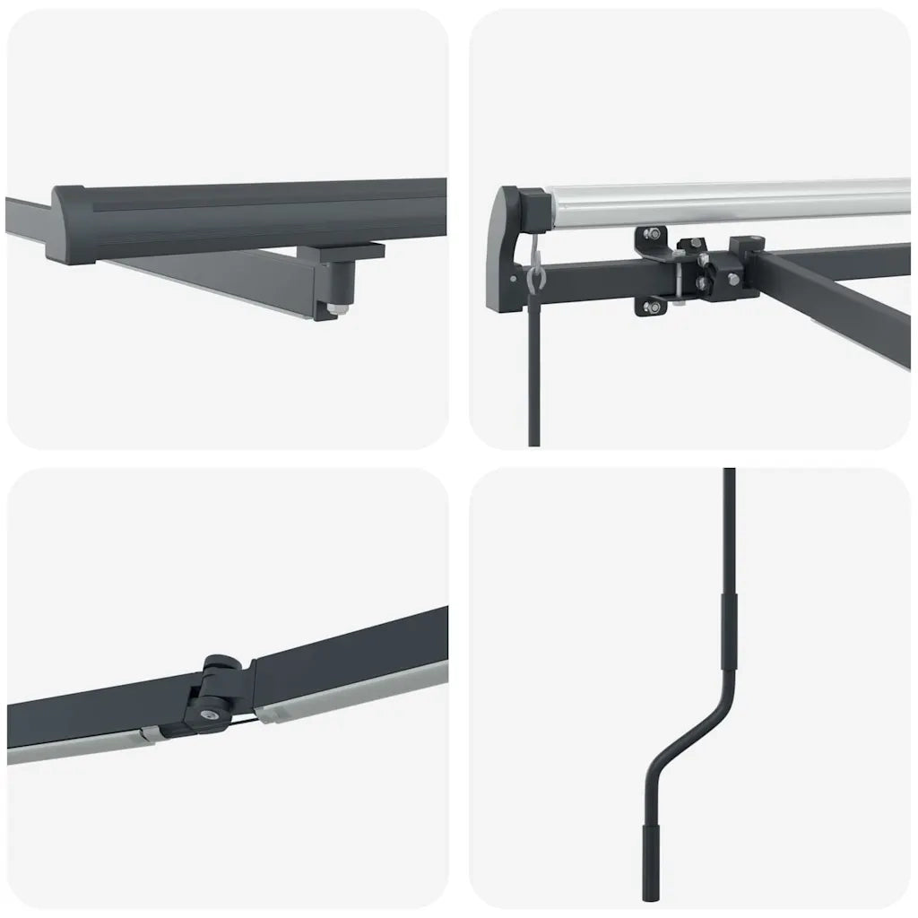 Tenda da Sole con Antracite 4 × 3 m Metallo 313241