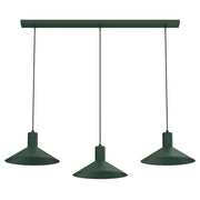 Lampada a sospensione Nox 3xGU10 verde metallo Luminex