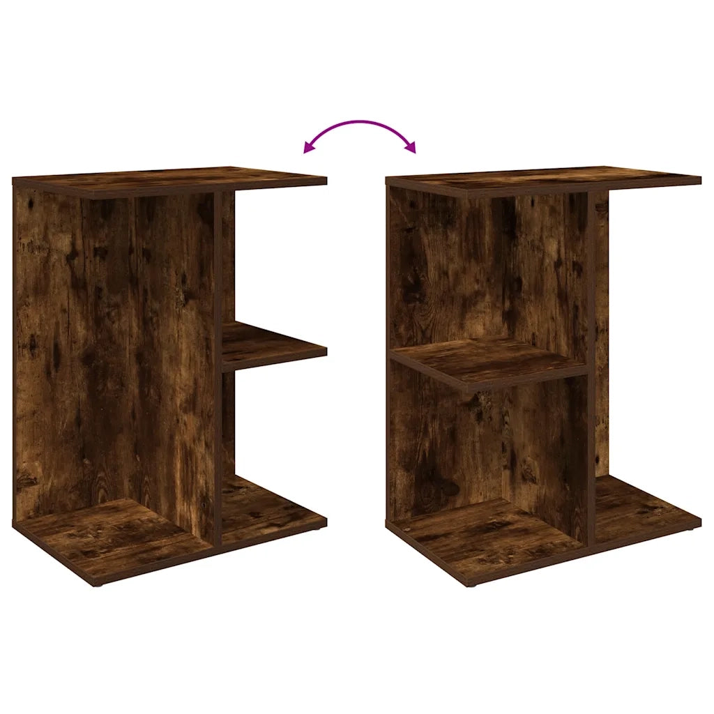Comodini 2 pz-Set di 2 Tavolino da notte Rovere Fumo 46,5x29x61 cm in Legno Multistrato