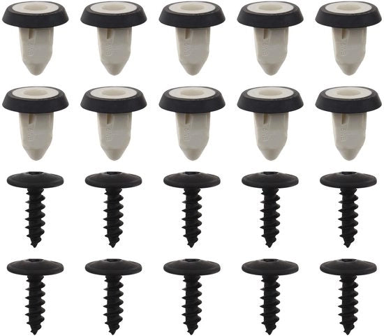 Kit di fissaggio per placche di targa per 20 auto - viti Torx e bulloni di allargamento