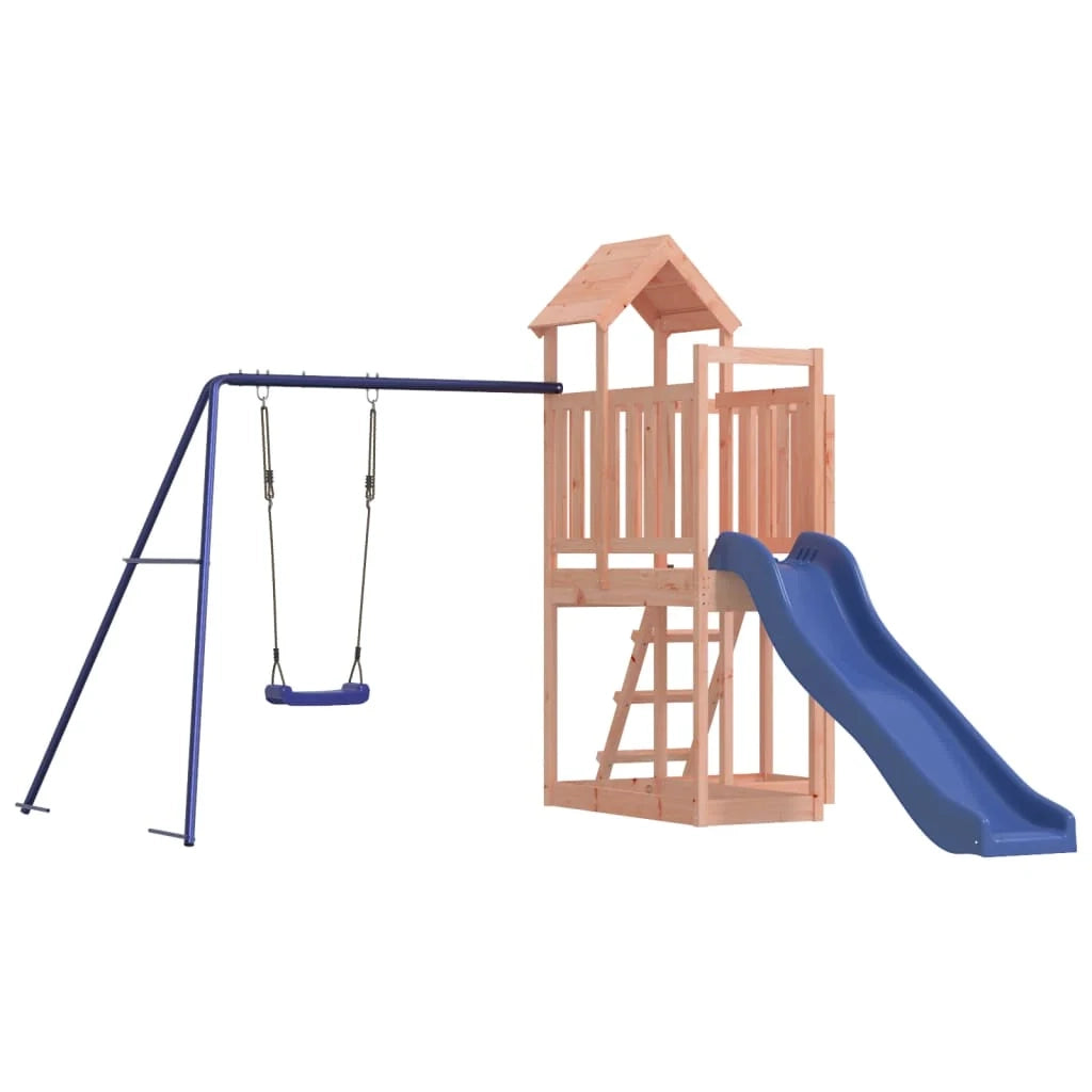 Altalena parco giochi da esterno scivolo altalena robusta giochi da giardino 286 x 378 x 214 cm legno massello di abete Douglas 02_0004718