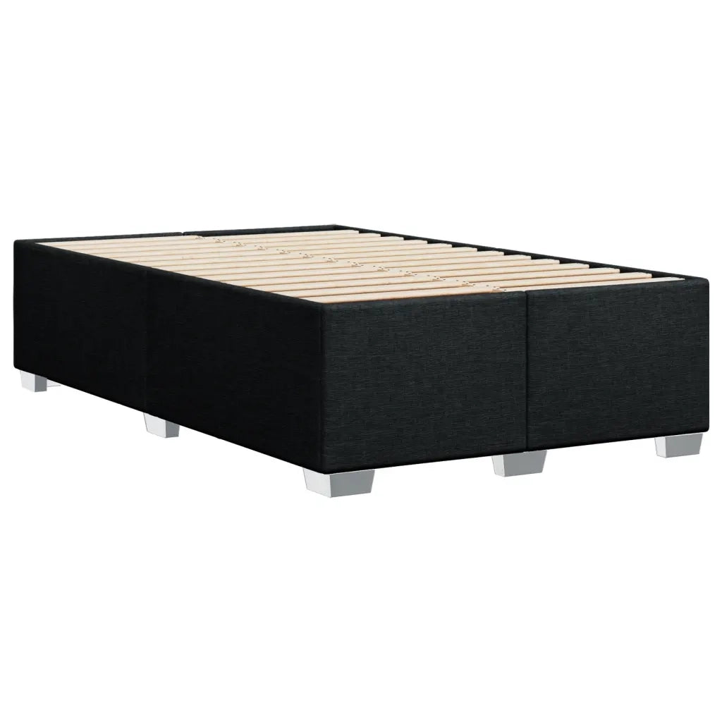 Giroletto a Molle con Materasso Nero 120x190 cm in Tessuto