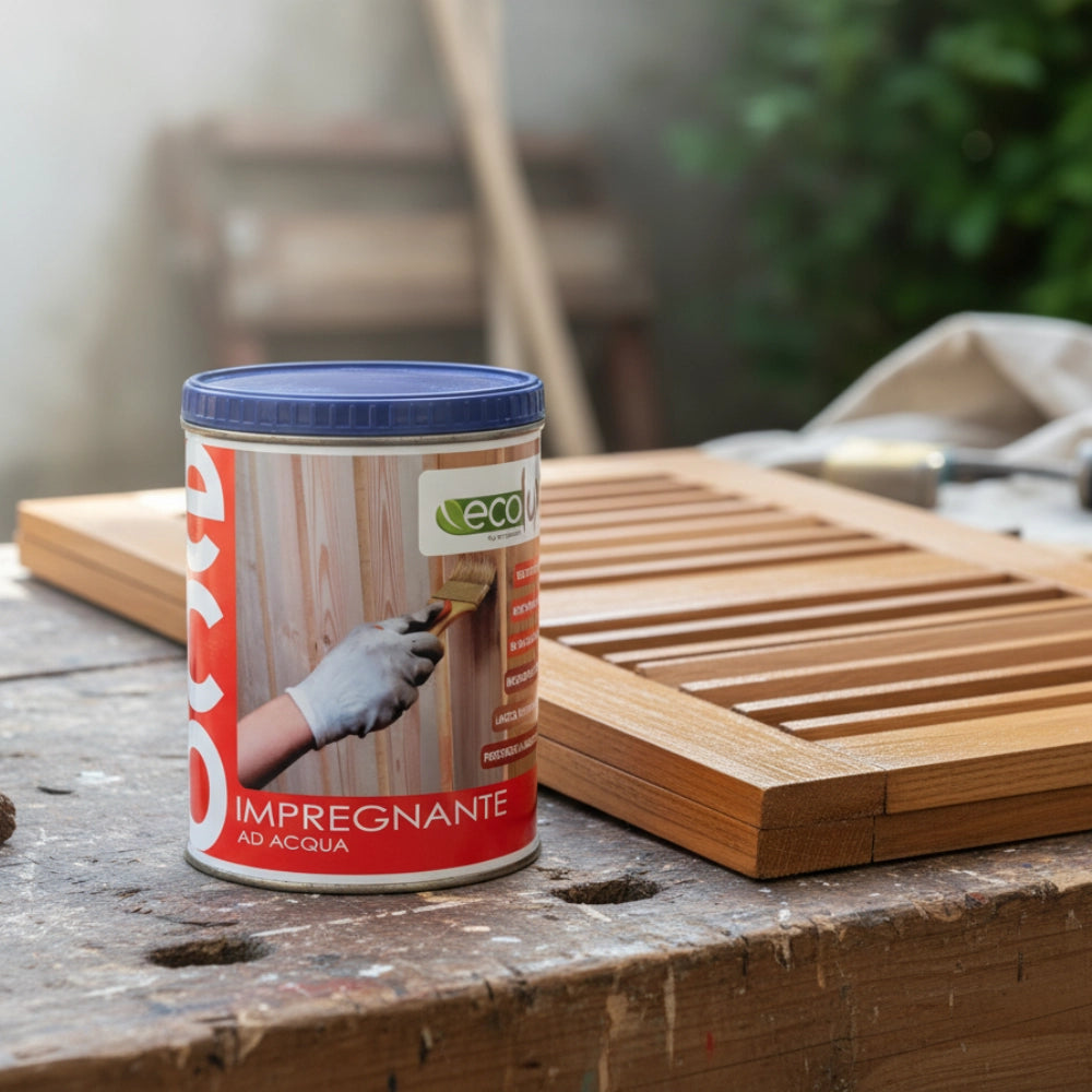 Ecolux impregnante fondo protettivo acrilico pigmentato teak per legno *** formato 0,750 lt, confezione 1