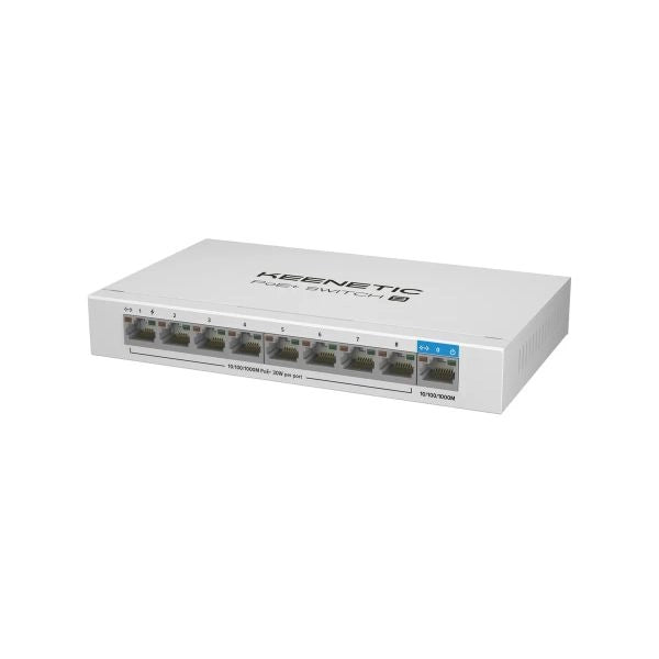 Keenetic poe+ switch 9 switch 9 porte gigabit con 8 porte poe+ e 120w di potenza erogabile - KN-4710-01-EU