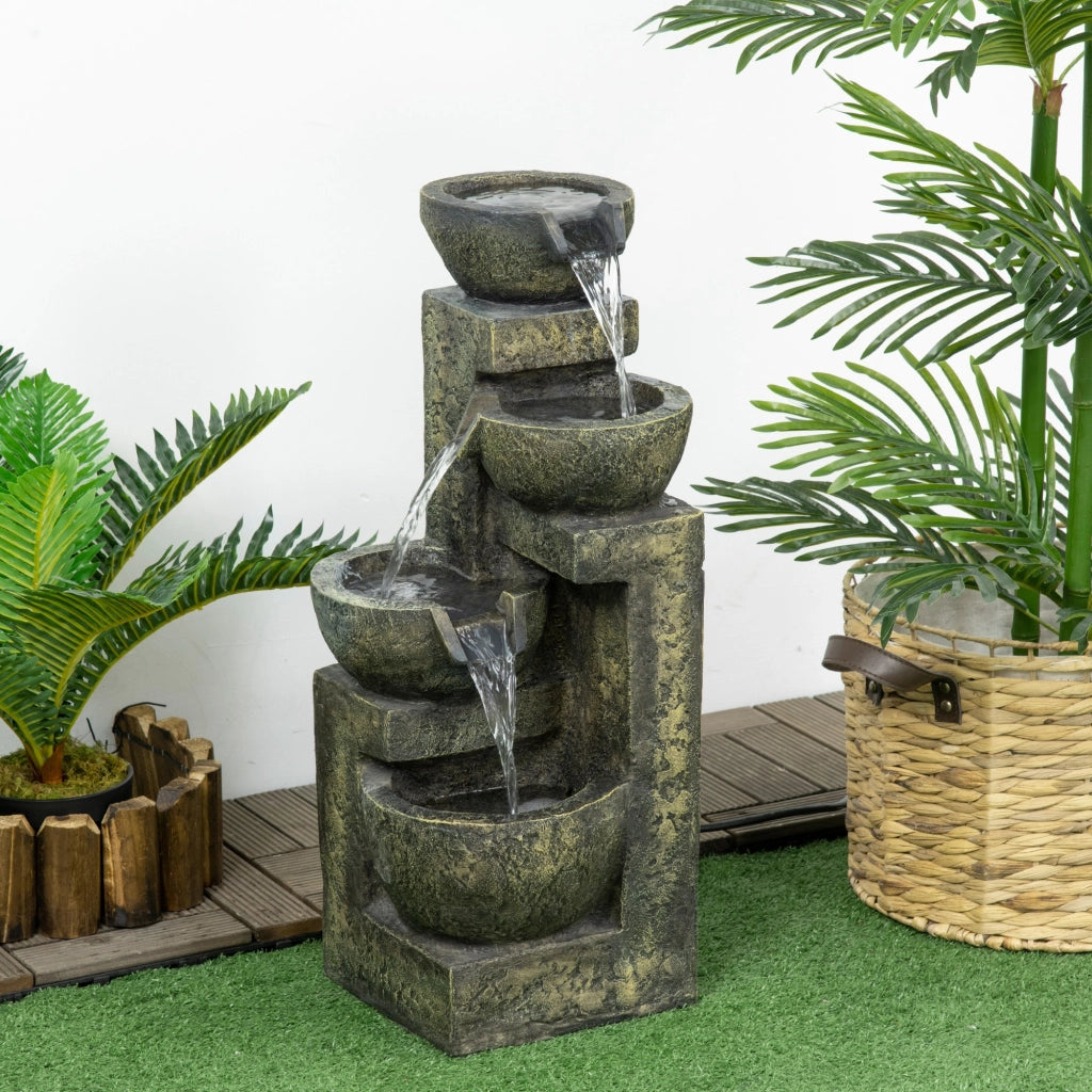 Fontana da giardino ¨C zephmum ¨C Grigio 25x24x60 cm